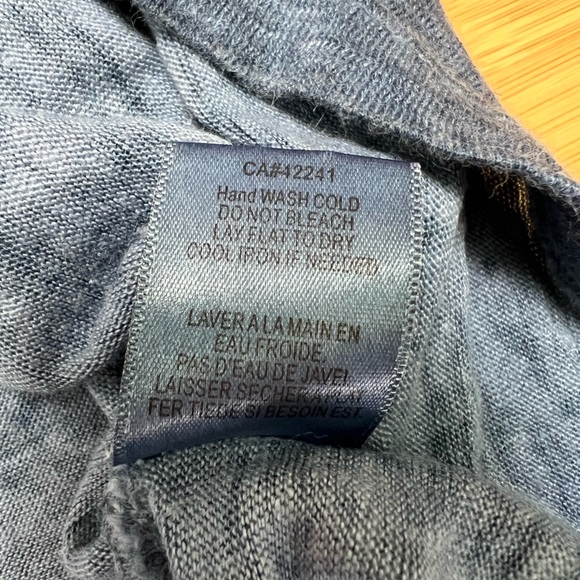 Young Fabulous & Broke heather blue linen long sleeve top - Picture 5 of 6